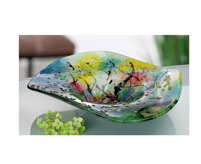 Multi Coloured Glass Bowel