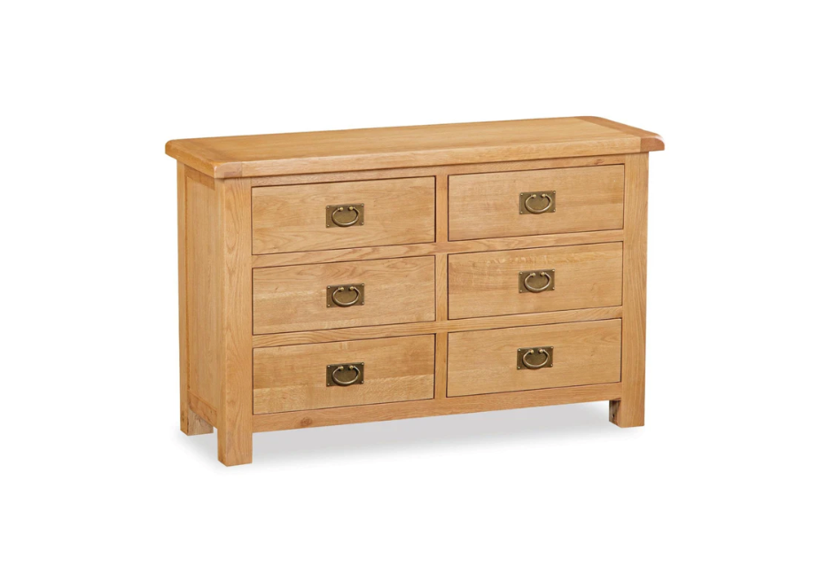 6 Drawer Oak Chest of Drawers