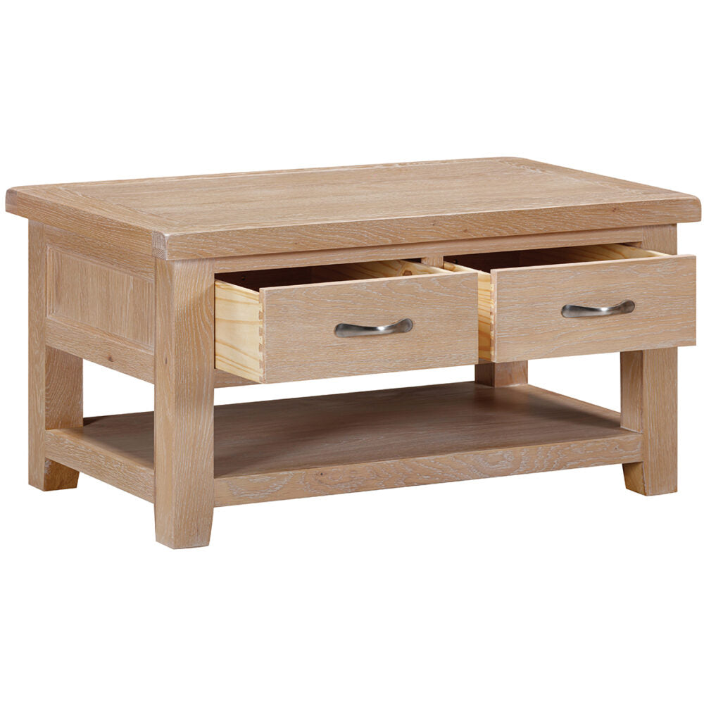 Warwick Oak 2 Drawers Coffee Table