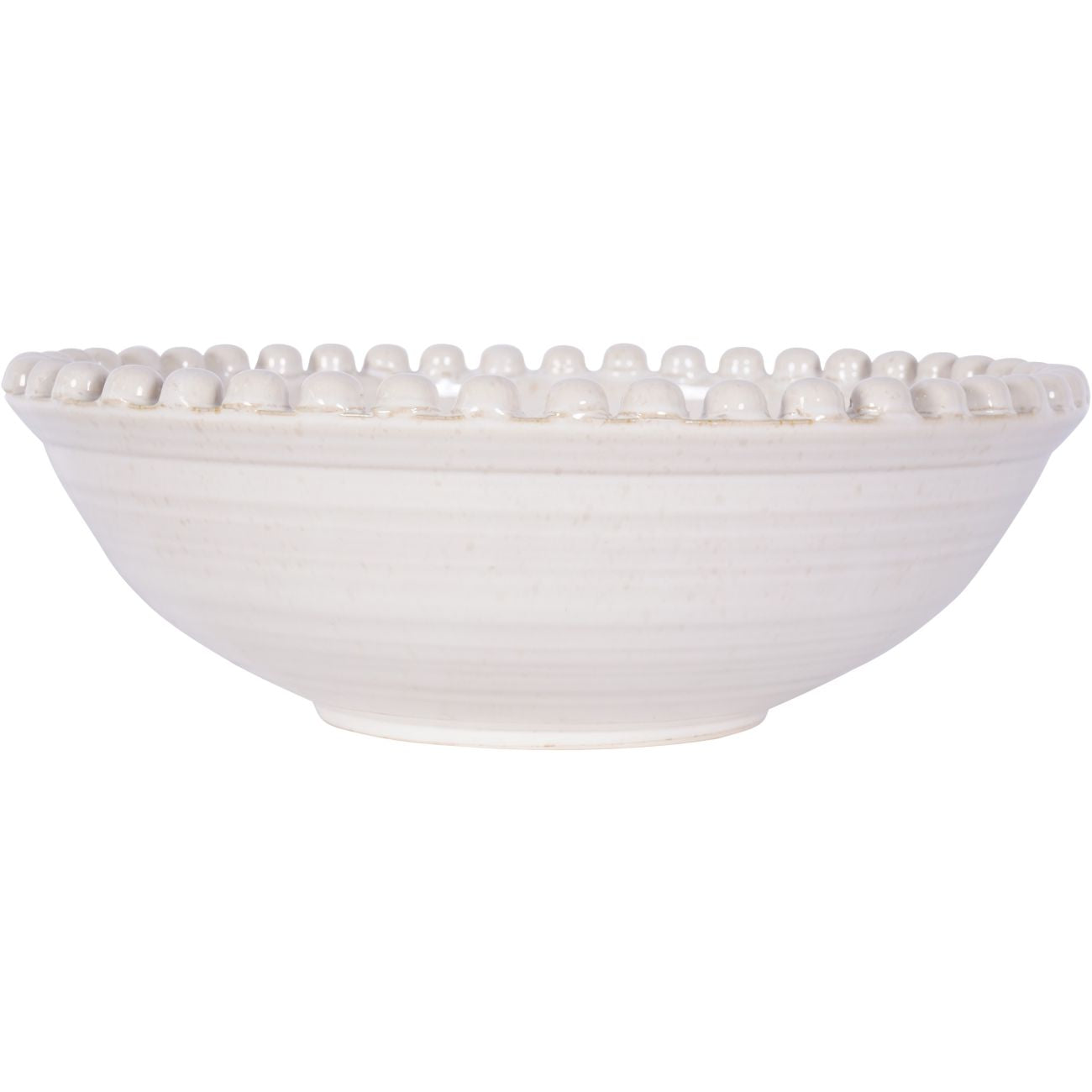 Mediterranean Reactive Glaze Ceramic Bowl Cream