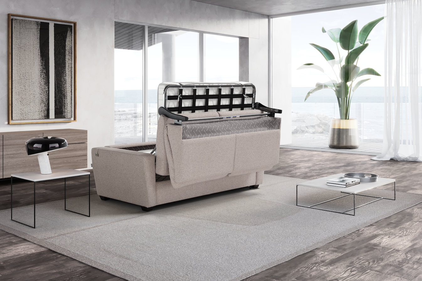 Dalila 3 Seater 2 Cushion Sofa Bed