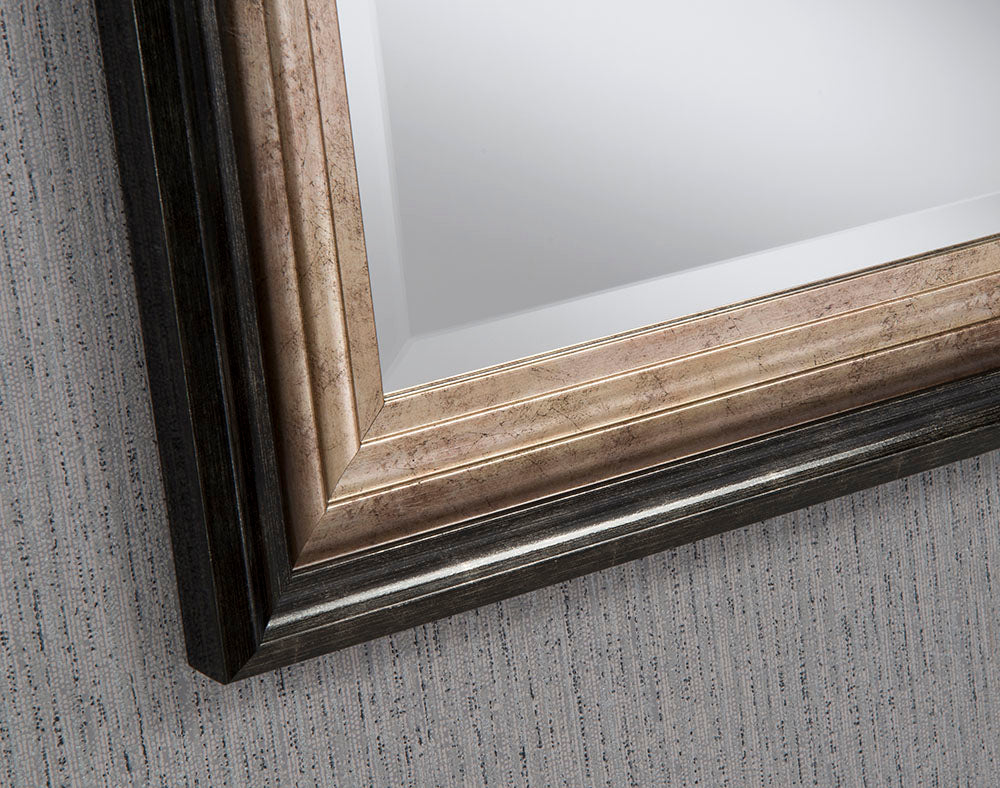 Deco Antique Silver/Bronze Mirror