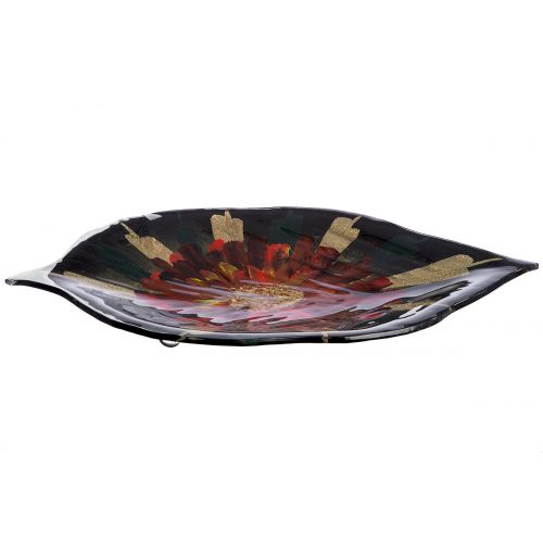 Floral Pattern Glass Art Bowl