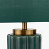 Lushan Green Scalloped Ceramic Table Lamp