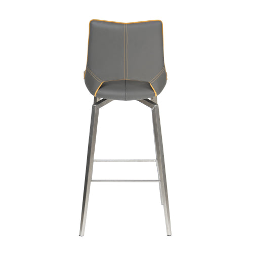 Mako Swivel Leather Effect Graphite Grey Dining Chair