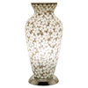 Mosaic Glass Vase Lamp - White Flower