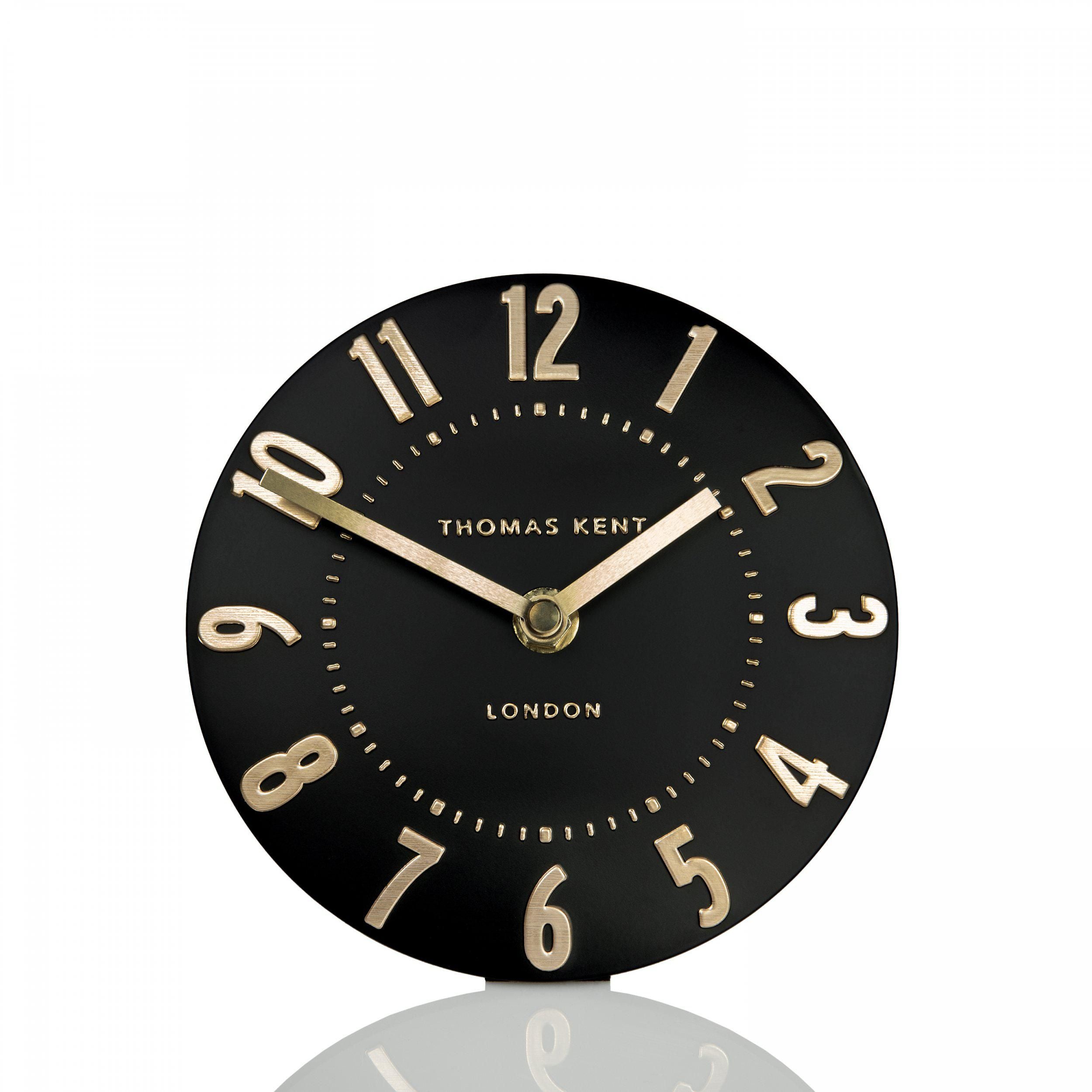 6" Noir Mantel Clock