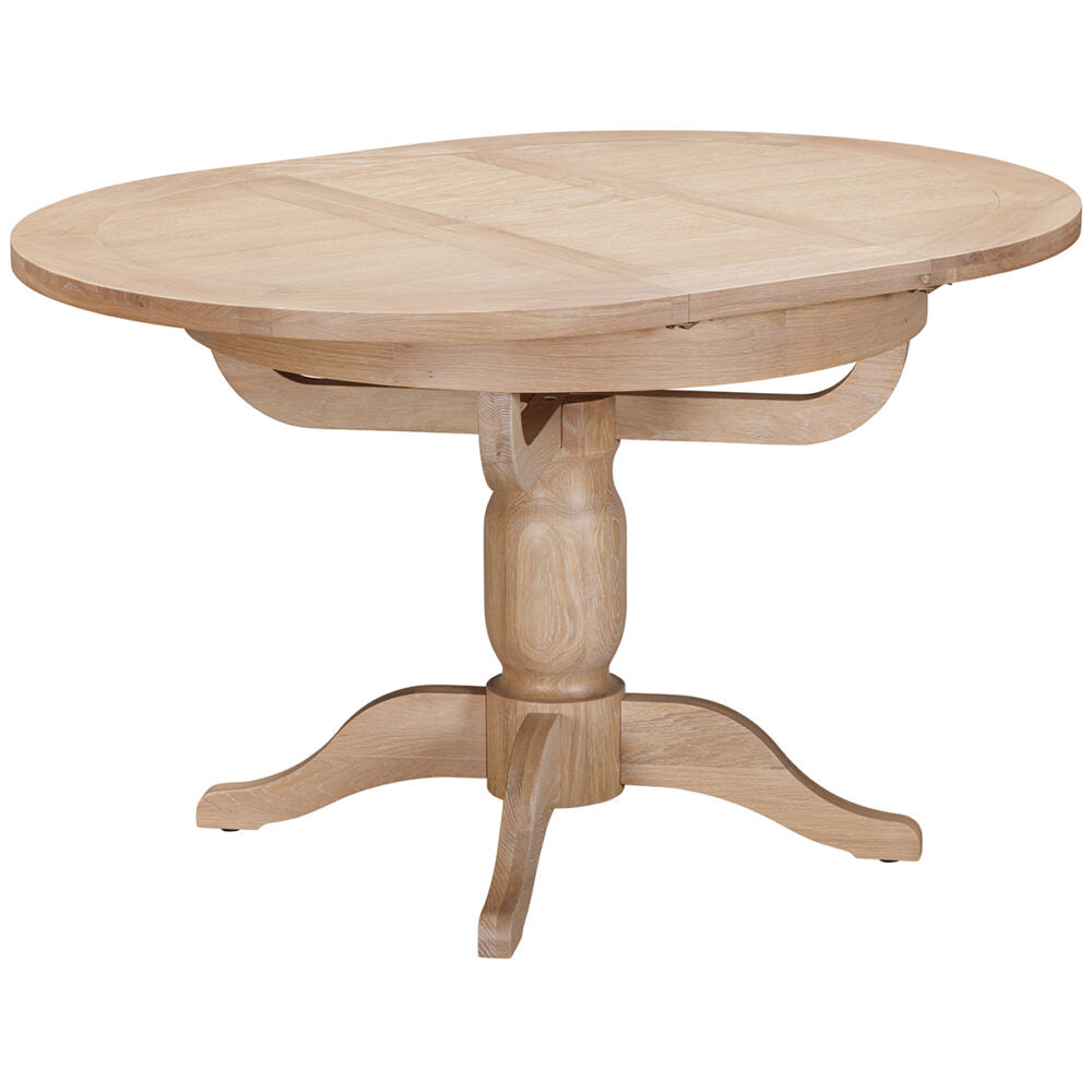 Warwick Oak Round Pedestal Extending Dining Table