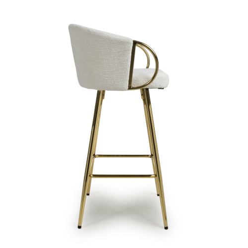 Volero Textured Effect Cream Bar Stool