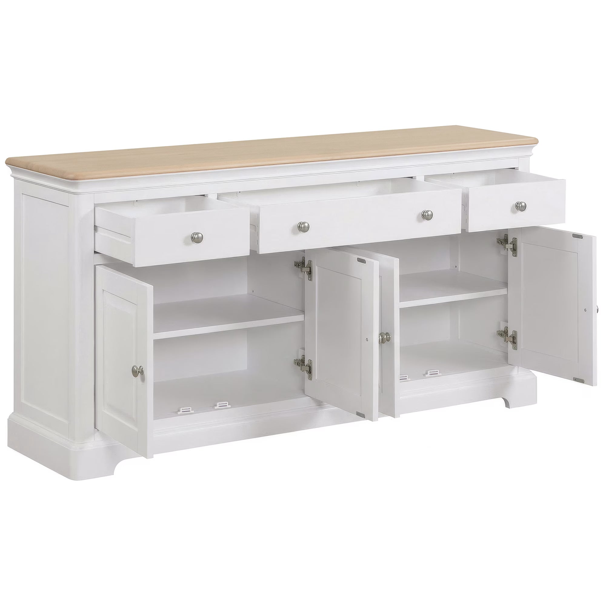 Lyon Painted White 4 Door 3 Drawer Sideboard