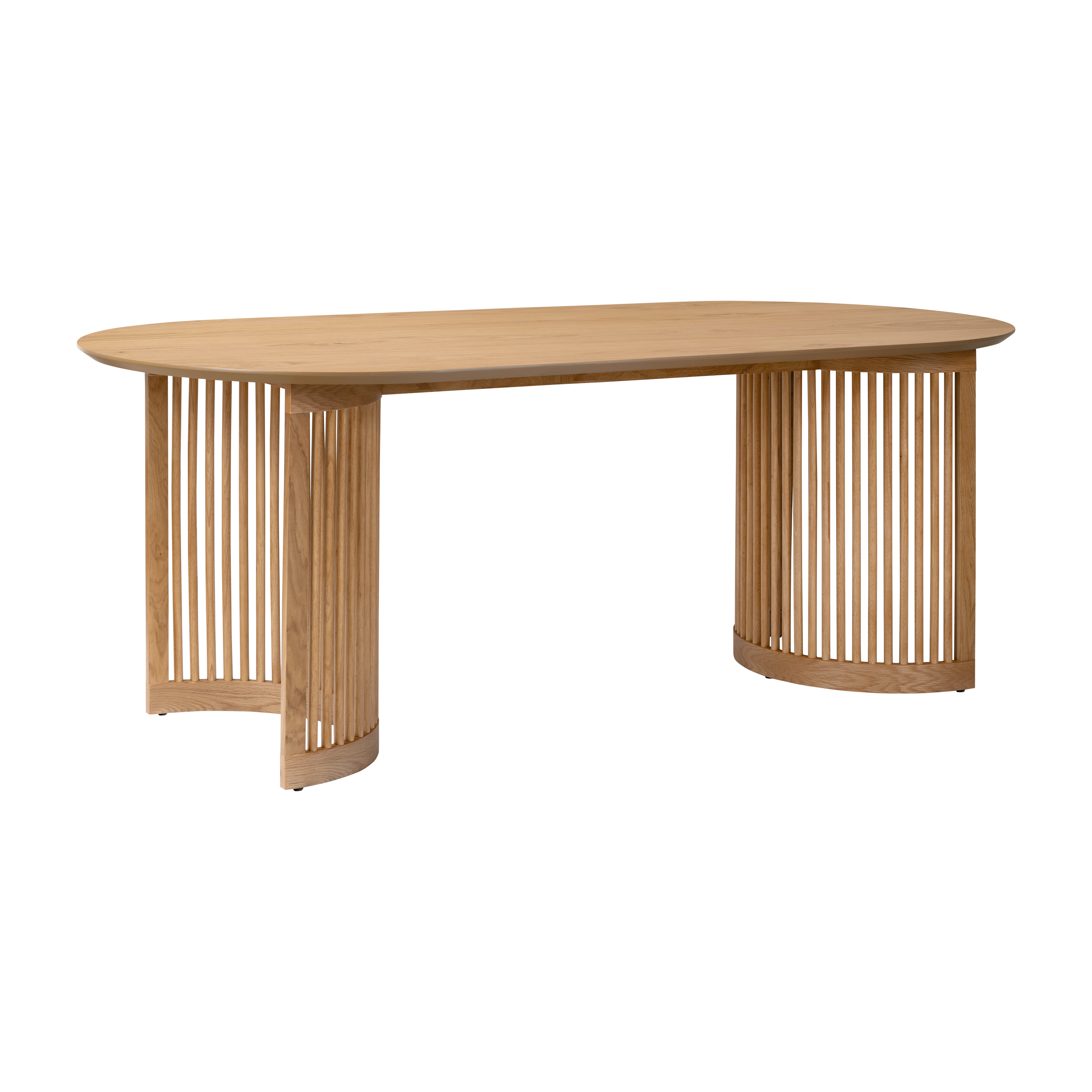 Oval Slatted Dining Table