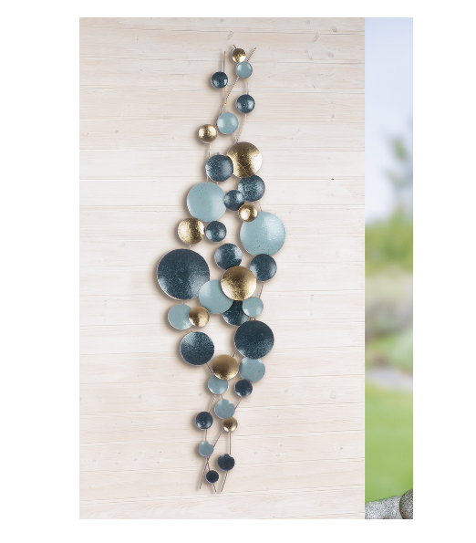 Turquoise Wall relief - Metal Art