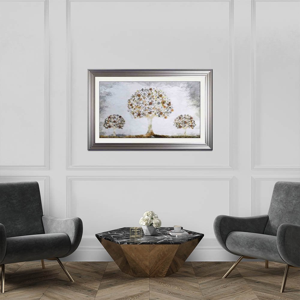 Copper Money Tree Framed Wall Art