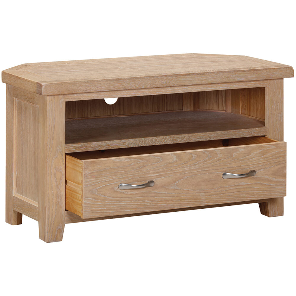 Warwick Oak Corner TV Unit